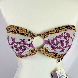 Cia.maritima swim Snakeskin Bandeau bikini top L